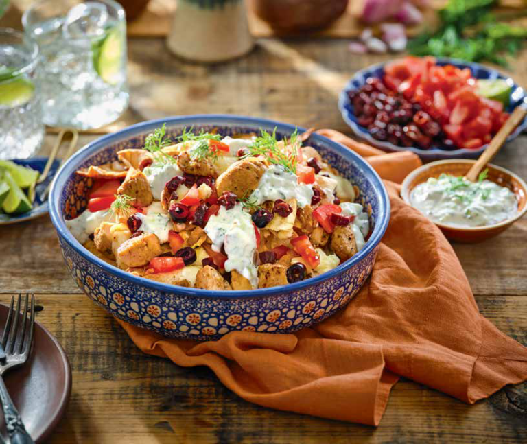 Greek gyro nachos
