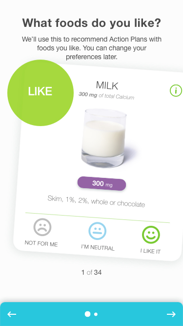Screenshots of the Calcium Calculator (TM) app