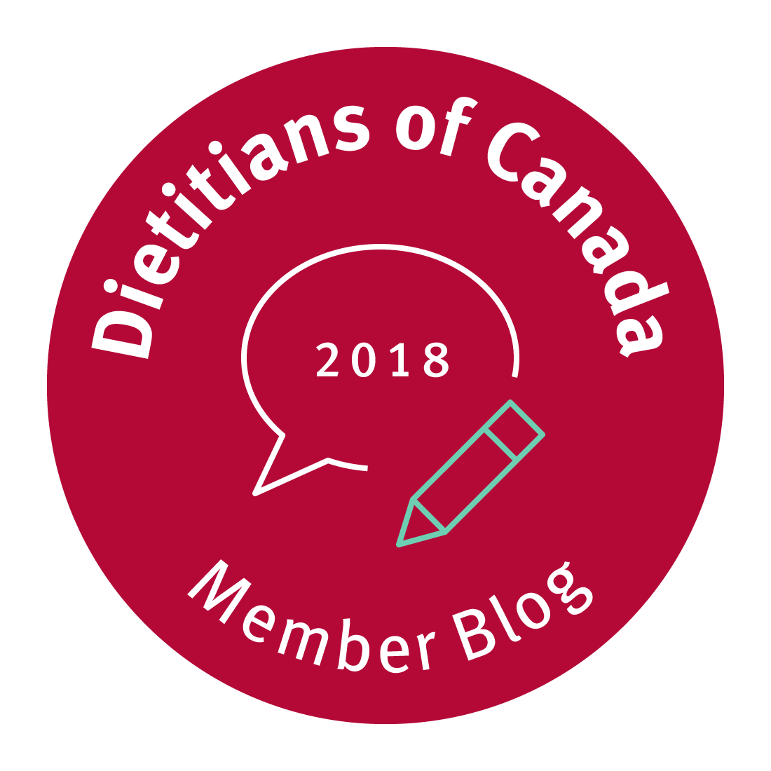 Dietitians of Canada Blog Badge, 2018