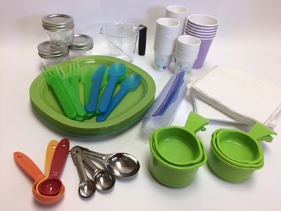 Utensils suggested for level 1 classroom kitchen recipes
