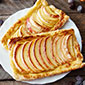 two apple tarts on plate