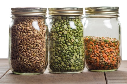 Legumes in a jar