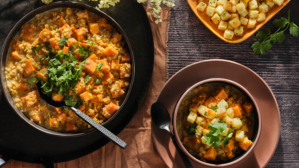 Sweet Potato & Lentil Stew With Crispy Paneer - BC Dairy