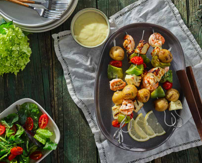 Shrimp kebabs