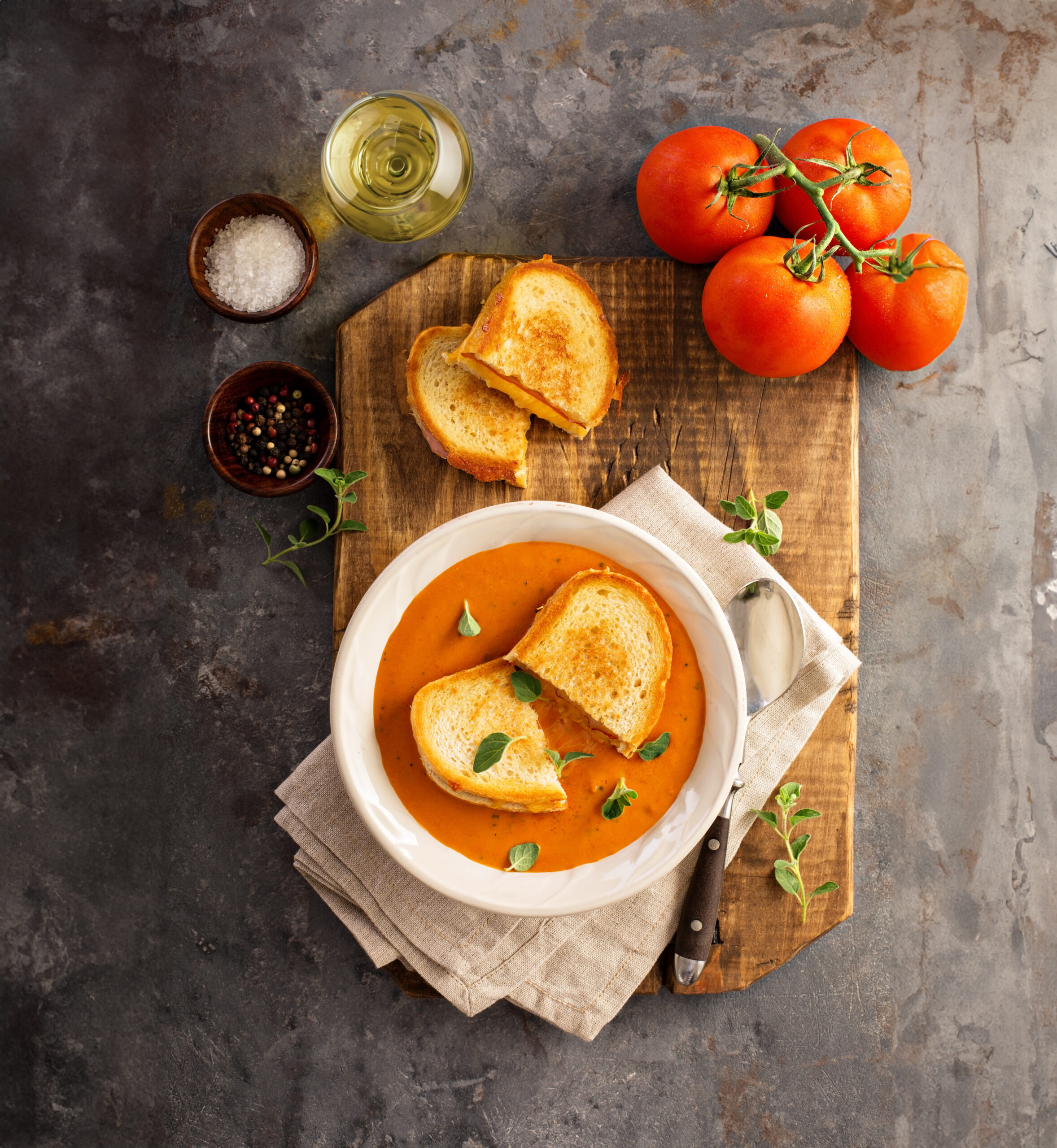 Spanish grilled cheese and smoky cream of tomato soup - BC Dairy